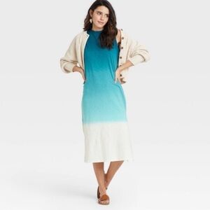 Universal Thread Teal and White Maxi Dress